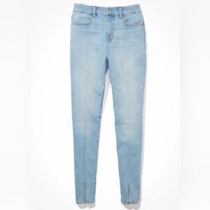 AE 18S Next Level Curvy High Waist Light Vintage Wash Stretch Jeggings